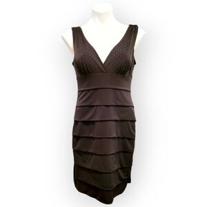 Enfocus Studio Womens 10 Black Sleeveless Bodycon Dress